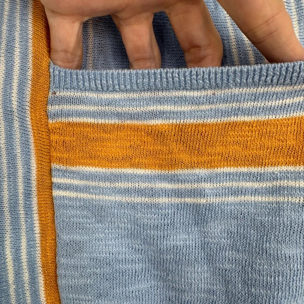 Free People Free-est Knit Striped Short XS Blue Orange Coastal Beach Boho Summer